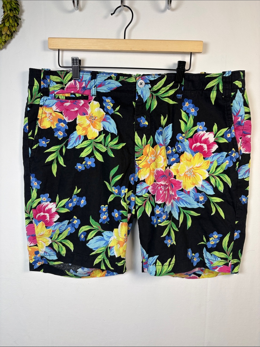 POLO RALPH LAUREN 867 & 872 Madison Naval Tailoring Shorts Cotton Linen Blend 40